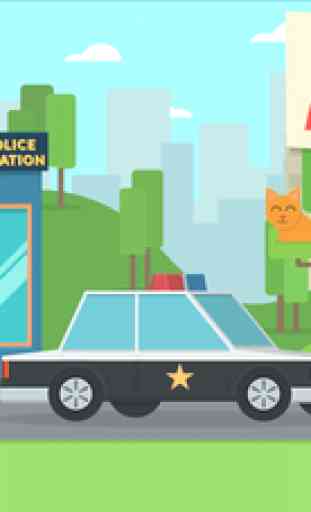 Kids and Toddlers Toy Car - Police Patrol Game for curious little drivers boys and girls with interactive town racers 1