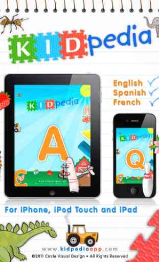 KIDpedia Alphabet - ABC's in English, Spanish & French 1