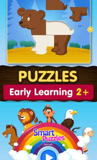 Kids Animal Games: Free toddlers boys girls puzzle 1