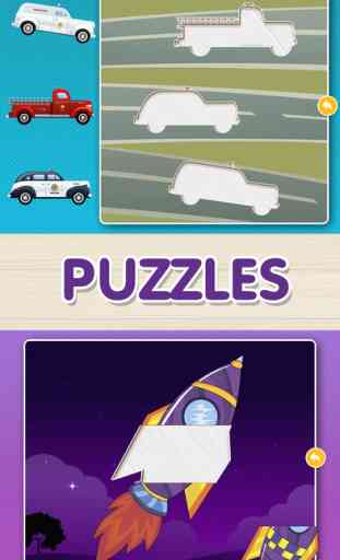 Kids Car Games: Toddlers Boys Free Learning Puzzle 1