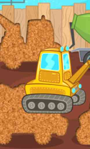 Kids Car, Trucks & Construction Vehicles - Puzzles 4