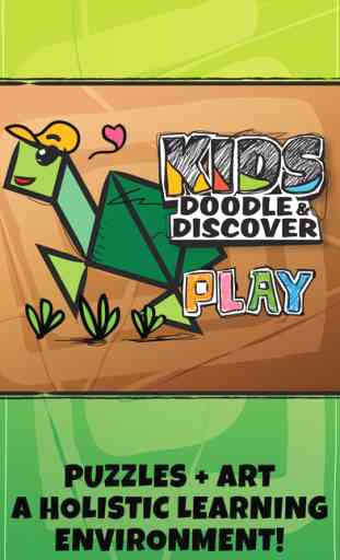 Kids Doodle & Discover: Wild Animals, Cartoon Tangram Building Blocks 1