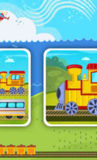 Kids Train Transportation Puzzle Games for Toddler 2