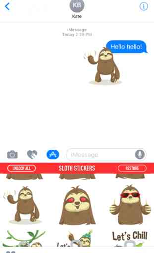Sloth Stickers 2