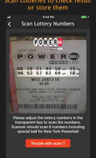 Lottery results-Ticket scanner 2