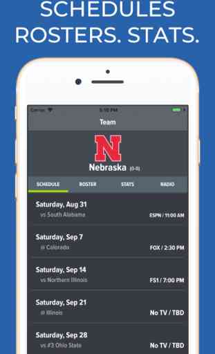 Nebraska Football Schedules 1