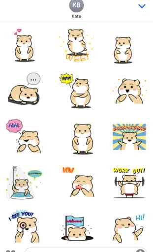 Animated Cute Fat Hamster Stickers 1
