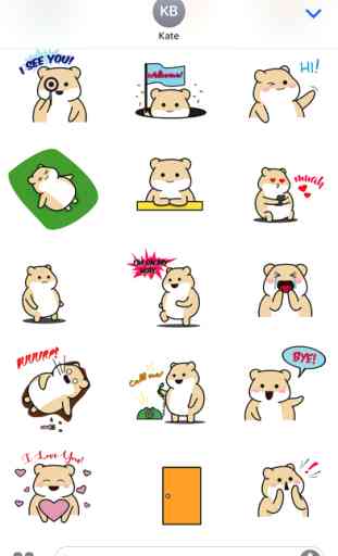 Animated Cute Fat Hamster Stickers 2