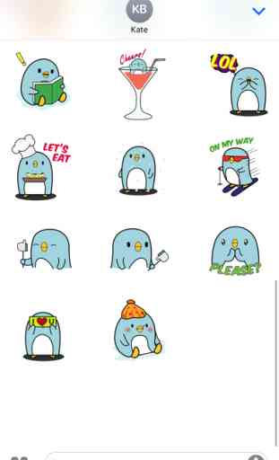 Animated Cute Penguin Stickers 2