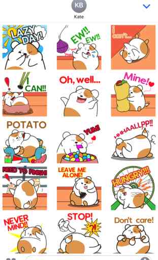 Animated Very Fat Hamster Stickers 1