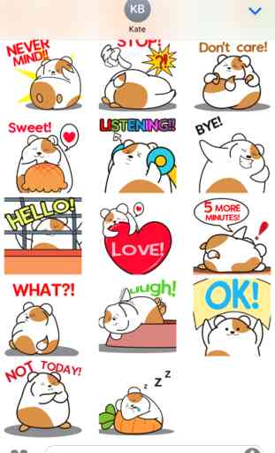 Animated Very Fat Hamster Stickers 2
