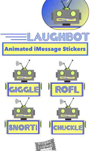LaughBot: Animated Robot Stickers 1