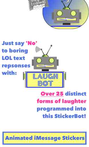 LaughBot: Animated Robot Stickers 3