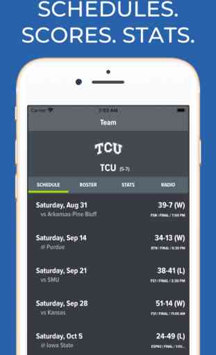 TCU Football Schedules 1