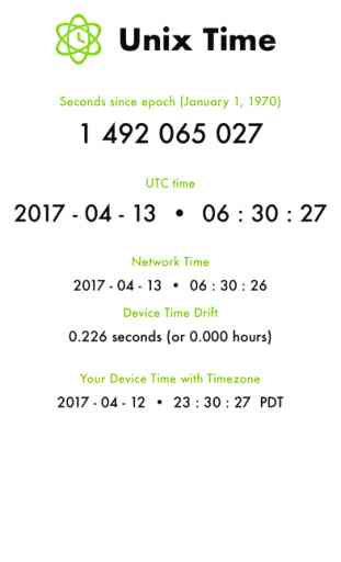Unix Time UTC 1