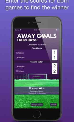 Away Goals Calculator 2