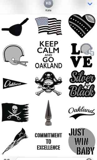 Oakland Football Sticker Pack 2