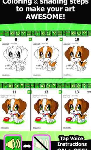 Learn to Draw Popular Dogs Cats - Draw and Color Easy Animals - Cartoon Art Lessons - Fun2draw™ Dogs and Cats Lv2 3