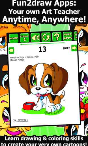 Learn to Draw Popular Dogs Cats - Draw and Color Easy Animals - Cartoon Art Lessons - Fun2draw™ Dogs and Cats Lv2 4