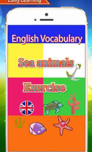 Learning english vocabulary reading and listening for kids for sea animals 2