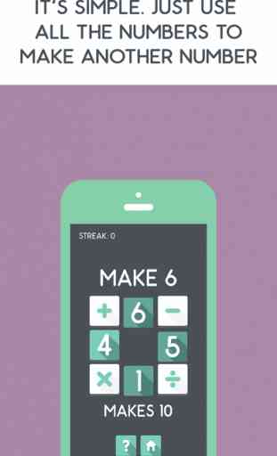 Make The Number - A Fast Paced Math Puzzle Game Like 24 For All Ages From Child To Adult That Is Better Than Flash Cards 4