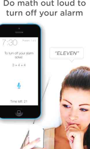 Math Alarm Clock – Answer problems out loud to turn off your alarm! 1