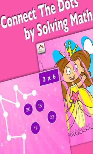 Math Dots(Fairy Princess): Connect The Dot Puzzle Game/ Flashcard Drills App for Addition & Subtraction 1