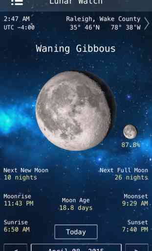 Lunar Watch moon phase calendar 1