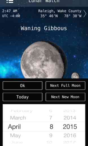 Lunar Watch moon phase calendar 2