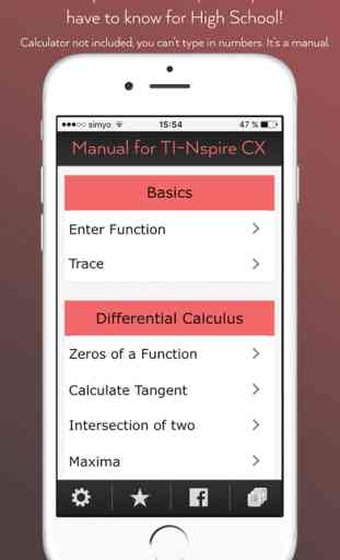 Manual for Graphing Calculator TI-Nspire CX CAS 1