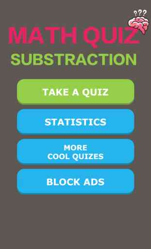 Math Quiz Substraction - True or False Trivia Game 1