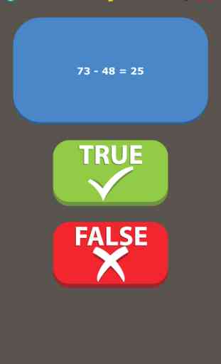 Math Quiz Substraction - True or False Trivia Game 3