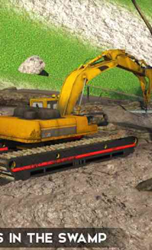 Amphibious Excavator Construction Crane Simulator 3
