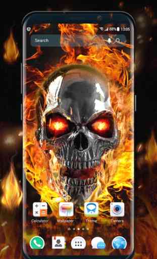 Flaming Skull Live Wallpaper for Free 1