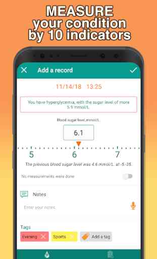 Glucose tracker & Diabetic diary. Your blood sugar 3