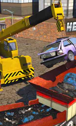 Monster Car Crusher Crane 2019: City Garbage Truck 1