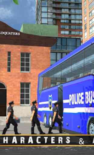 Police Bus Driving Game 3D 2