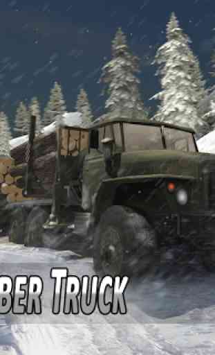 Winter Timber Truck Simulator 1