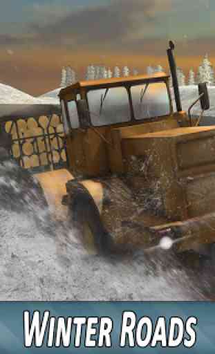 Winter Timber Truck Simulator 4
