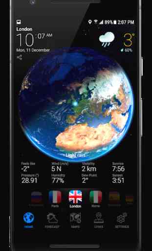 3D EARTH - accurate weather forecast & rain radar 1
