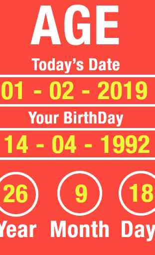 Age Calculator by Date of Birth 3