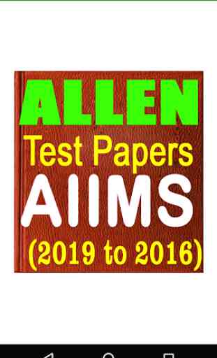 Allen AIIMS Test Papers 2019 to 2016 1