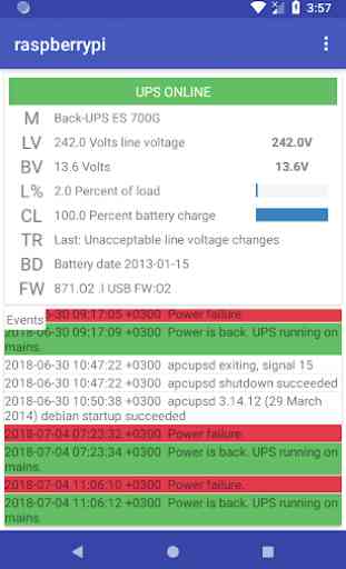 APCUPSD Monitor - Remote UPS Battery Monitor 2
