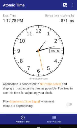 Atomic Clock & Watch Accuracy Tool (with NTP Time) 1