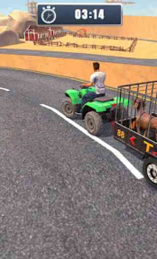 ATV Bike Dog Transporter Cart Driving: Dog Games 3