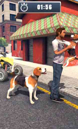 ATV Bike Dog Transporter Cart Driving: Dog Games 4