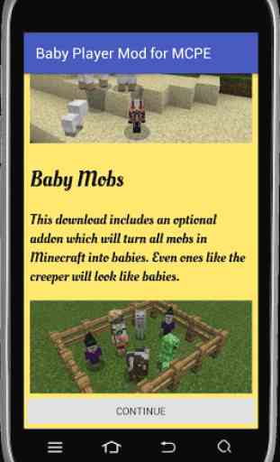 Baby Player mod for MCPE 2