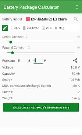 Battery Pack Calculator - for electronics 1