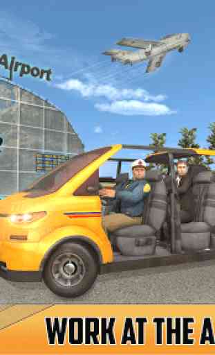 City Traffic Taxi Car Driving: Airport Taxi Games 4
