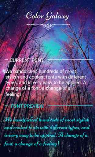 Color Galaxy Font for FlipFont , Cool Fonts Text 1